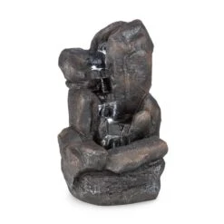 Felsquell Solar-Kaskadenbrunnen Akkubetrieb 2 KW Solarpanel 3 LEDs -Klarstein Verkaufs 10032286 yy 0003 detail Blumfeldt Felsquell Solar Kaskadenbrunnen