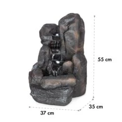 Felsquell Solar-Kaskadenbrunnen Akkubetrieb 2 KW Solarpanel 3 LEDs -Klarstein Verkaufs 10032286 yy 0007 logo Blumfeldt Felsquell Solar Kaskadenbrunnen