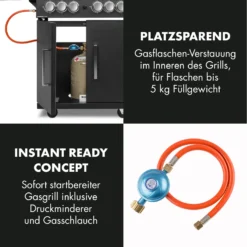 Tomahawk 4.2 SBG Gasgrill 6 Brenner 20,7 KW 64x42cm Grill Edelstahl 7 Tomahawk 4.2 SBG Gasgrill 6 Brenner 20,7 KW 64x42cm Grill Edelstahl -Klarstein Verkaufs 10032308 de 0009 logo