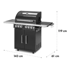 Tomahawk 4.2 SBG Gasgrill 6 Brenner 20,7 KW 64x42cm Grill Edelstahl 10 Tomahawk 4.2 SBG Gasgrill 6 Brenner 20,7 KW 64x42cm Grill Edelstahl -Klarstein Verkaufs 10032308 yy 0012 logo Klarstein Tomahawk SBG Gasgrill Edelstahl