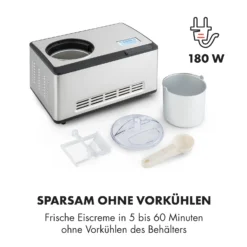 Dolce Bacio Eiscremebereiter Kompressor 2l LCD-Display Touch Edelstahl -Klarstein Verkaufs 10032322 de 0005 logo
