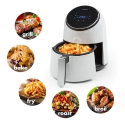 AirVital Heißluftfritteuse 1300W 2,5l CeraPlus-Antihaft Touch Weiß 2 AirVital Heißluftfritteuse 1300W 2,5l CeraPlus-Antihaft Touch Weiß -Klarstein Verkaufs 10032331 yy 0003 logo Klarstein AirVital Heissluftfritteuse 1300W weiss