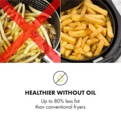 AirVital Heißluftfritteuse 1300W 2,5l CeraPlus-Antihaft Touch Weiß 6 AirVital Heißluftfritteuse 1300W 2,5l CeraPlus-Antihaft Touch Weiß -Klarstein Verkaufs 10032331 yy 0007 logo Klarstein AirVital Heissluftfritteuse 1300W weiss reedit