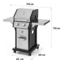 Lucifer 2.0-T Gasgrill 2 X 3,5 KW Brenner 45x44cm Grill Edelstahl -Klarstein Verkaufs 10032455 yy 0012 logo