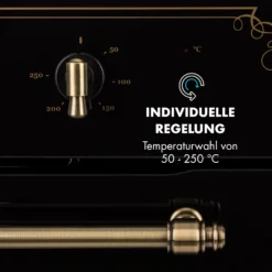 Victoria Einbaubackofen Retro-Design 9 Funktionen 50-250°C Schwarz -Klarstein Verkaufs 10032460 de 0005 logo