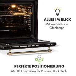 Victoria Einbaubackofen Retro-Design 9 Funktionen 50-250°C Schwarz -Klarstein Verkaufs 10032460 de 0007 logo
