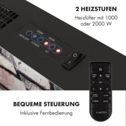 Colmar Elektrischer Kamin Glas 2000W 7 LED-Farben Fernbedienung 6 Colmar Elektrischer Kamin Glas 2000W 7 LED-Farben Fernbedienung -Klarstein Verkaufs 10032536 de 0007 logo