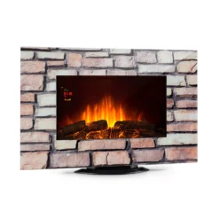 Colmar Elektrischer Kamin Glas 2000W 7 LED-Farben Fernbedienung