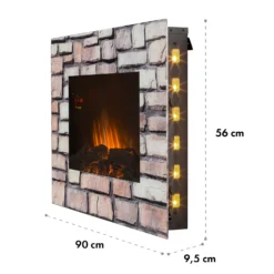 Colmar Elektrischer Kamin Glas 2000W 7 LED-Farben Fernbedienung 8 Colmar Elektrischer Kamin Glas 2000W 7 LED-Farben Fernbedienung -Klarstein Verkaufs 10032536 yy 0009 dimensions