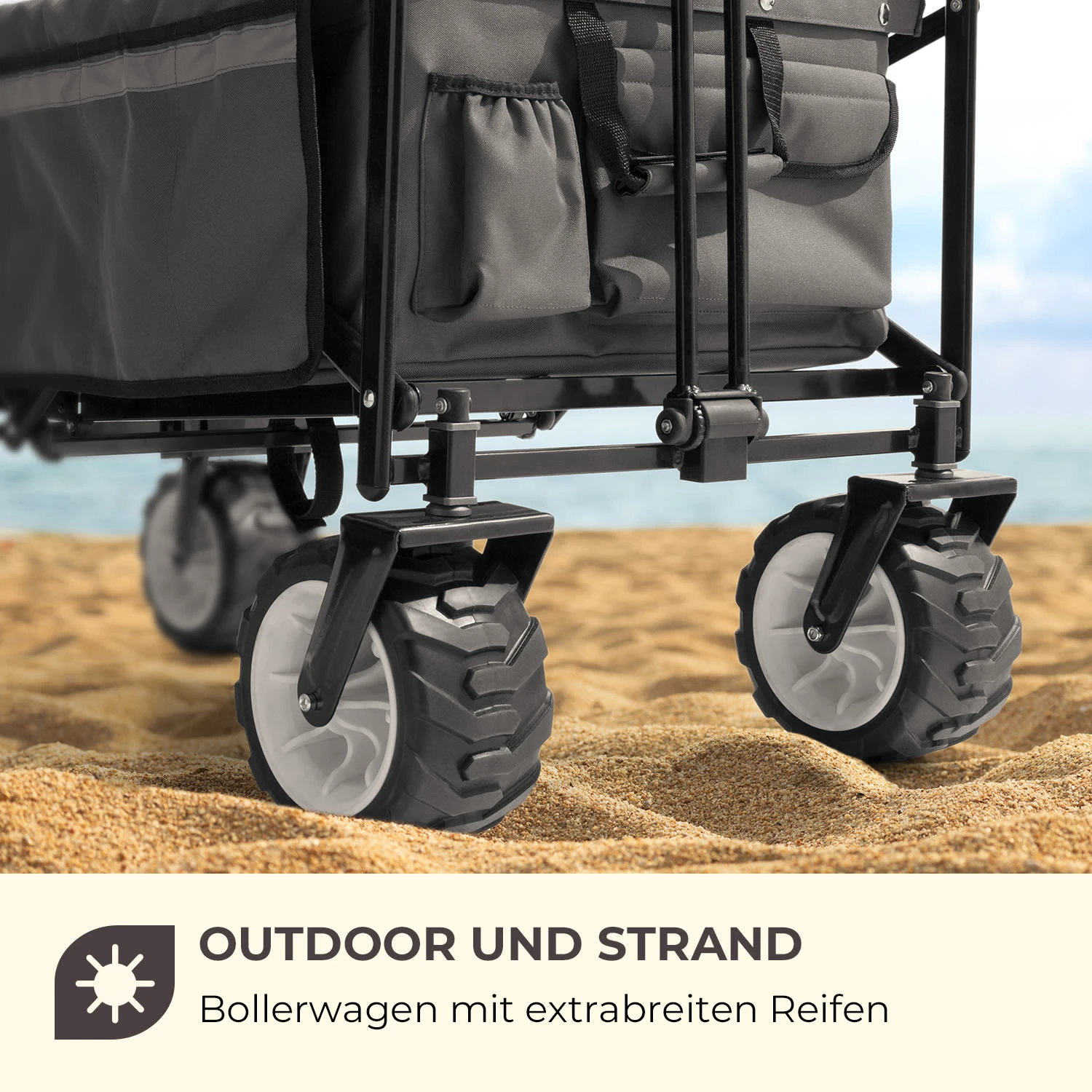 Easy Rider Bollerwagen bis 70kg Teleskopstange zusammenklappbar grau Easy Rider Bollerwagen Bis 70kg Teleskopstange Zusammenklappbar Grau -Klarstein Verkaufs 10032541 de 0002 logo