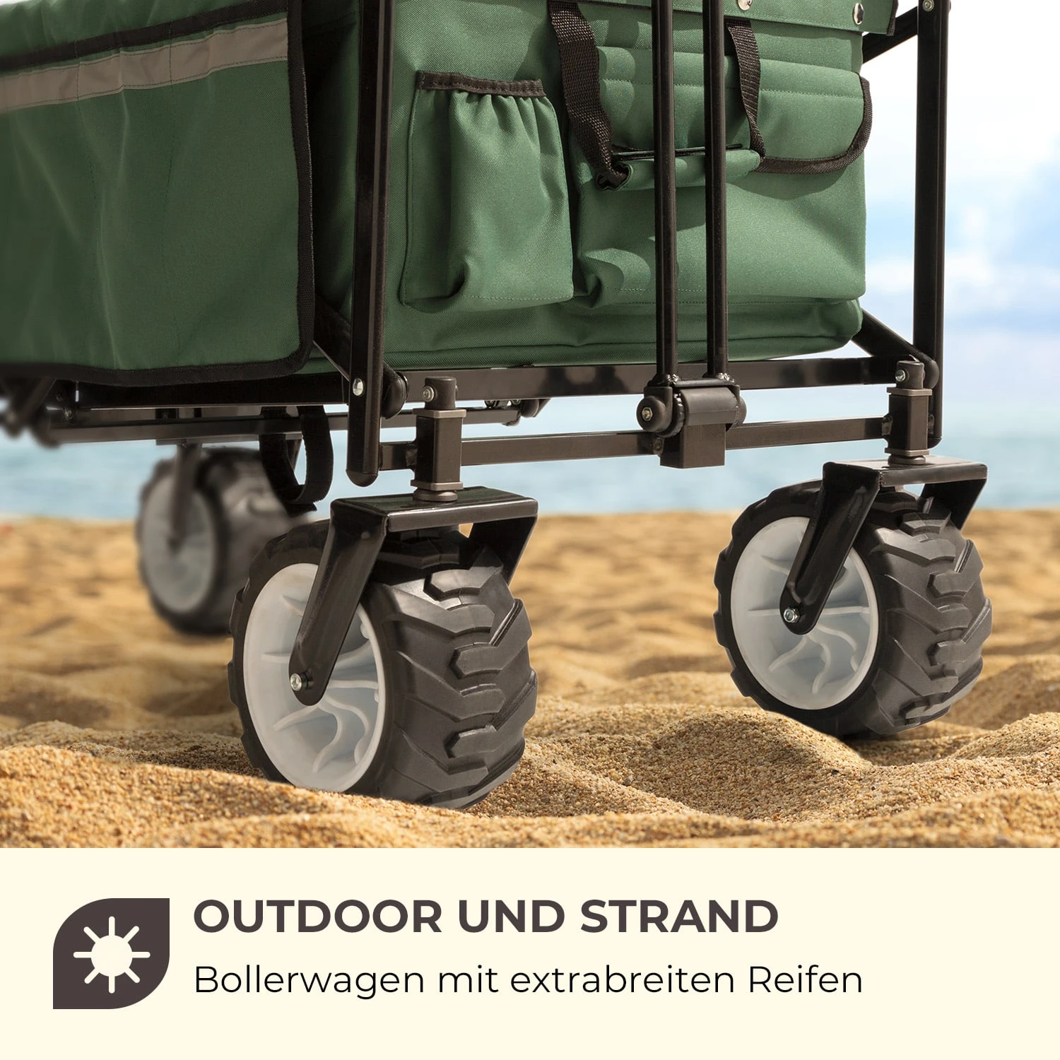 Easy Rider Bollerwagen bis 70kg Teleskopstange zusammenklappbar grün Easy Rider Bollerwagen Bis 70kg Teleskopstange Zusammenklappbar Grün -Klarstein Verkaufs 10032543 de 0002 logo