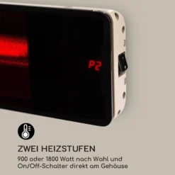 Phantom Heizstrahler Aluminium 900/1800W Fernbedienung Grau -Klarstein Verkaufs 10032564 de 0003 logo