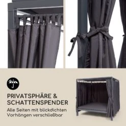 Senator Lounge Gartenliege 188x208x205cm Sonnendach Polyester Stahl -Klarstein Verkaufs 10032568 de 0005 logo