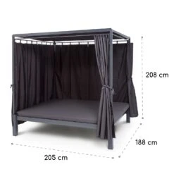 Senator Lounge Gartenliege 188x208x205cm Sonnendach Polyester Stahl -Klarstein Verkaufs 10032568 yy 0009 logo