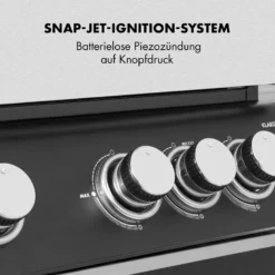 Highgrade 4 IB Gasgrill 6 Brenner 19,8 KW 71x46cm Grill Edelstahl -Klarstein Verkaufs 10032580 de 0004 logo