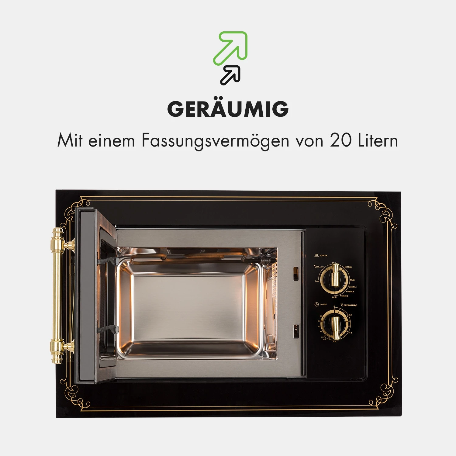 Victoria 20 Einbau-Mikrowelle, 20 l, 800 W, Grill: 1000 W, schwarz Victoria 20 Einbau-Mikrowelle, 20 L, 800 W, Grill: 1000 W, Schwarz -Klarstein Verkaufs 10032591 de 0007 logo