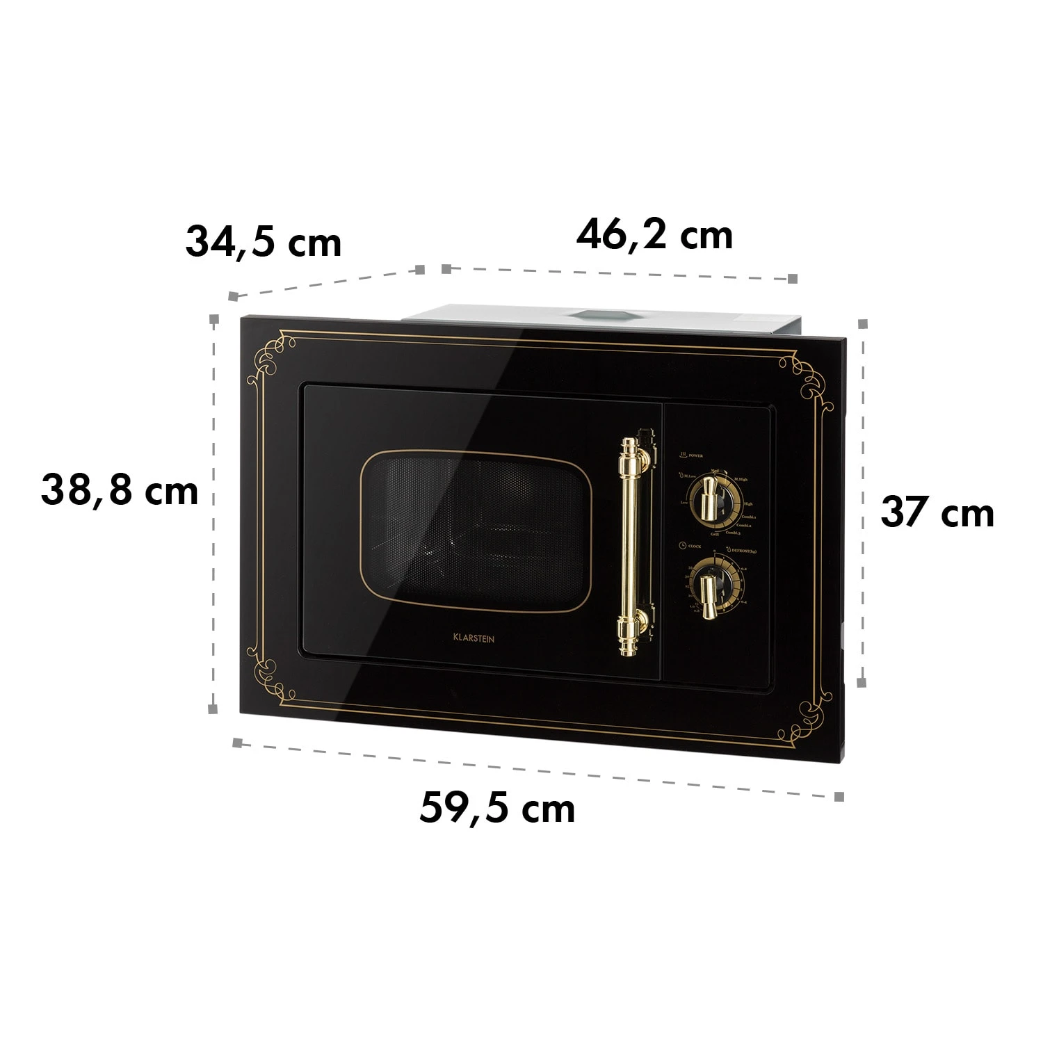 Victoria 20 Einbau-Mikrowelle, 20 l, 800 W, Grill: 1000 W, schwarz Victoria 20 Einbau-Mikrowelle, 20 L, 800 W, Grill: 1000 W, Schwarz -Klarstein Verkaufs 10032591 yy 0010 logo