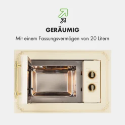 Victoria 20 Einbau-Mikrowelle, 20 L, 800 W, Grill: 1000 W, Elfenbein -Klarstein Verkaufs 10032592 de 0007 logo