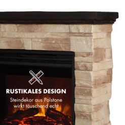 Kaprun Elektrischer Kamin 1800W Steindekor Polystone Fernbedienung -Klarstein Verkaufs 10032596 de 0006 logo