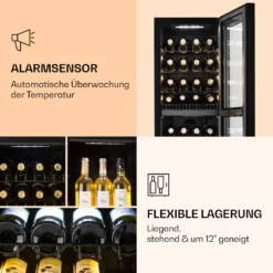 Shiraz 39 Duo Weinkühlschrank 2 Zonen 105l 39 Flaschen -Klarstein Verkaufs 10032661 de 0006 logo