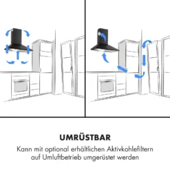 Zugspitze 60 Dunstabzugshaube Wandhaube 65W 310m³/h LED -Klarstein Verkaufs 10032681 de 0003 logo