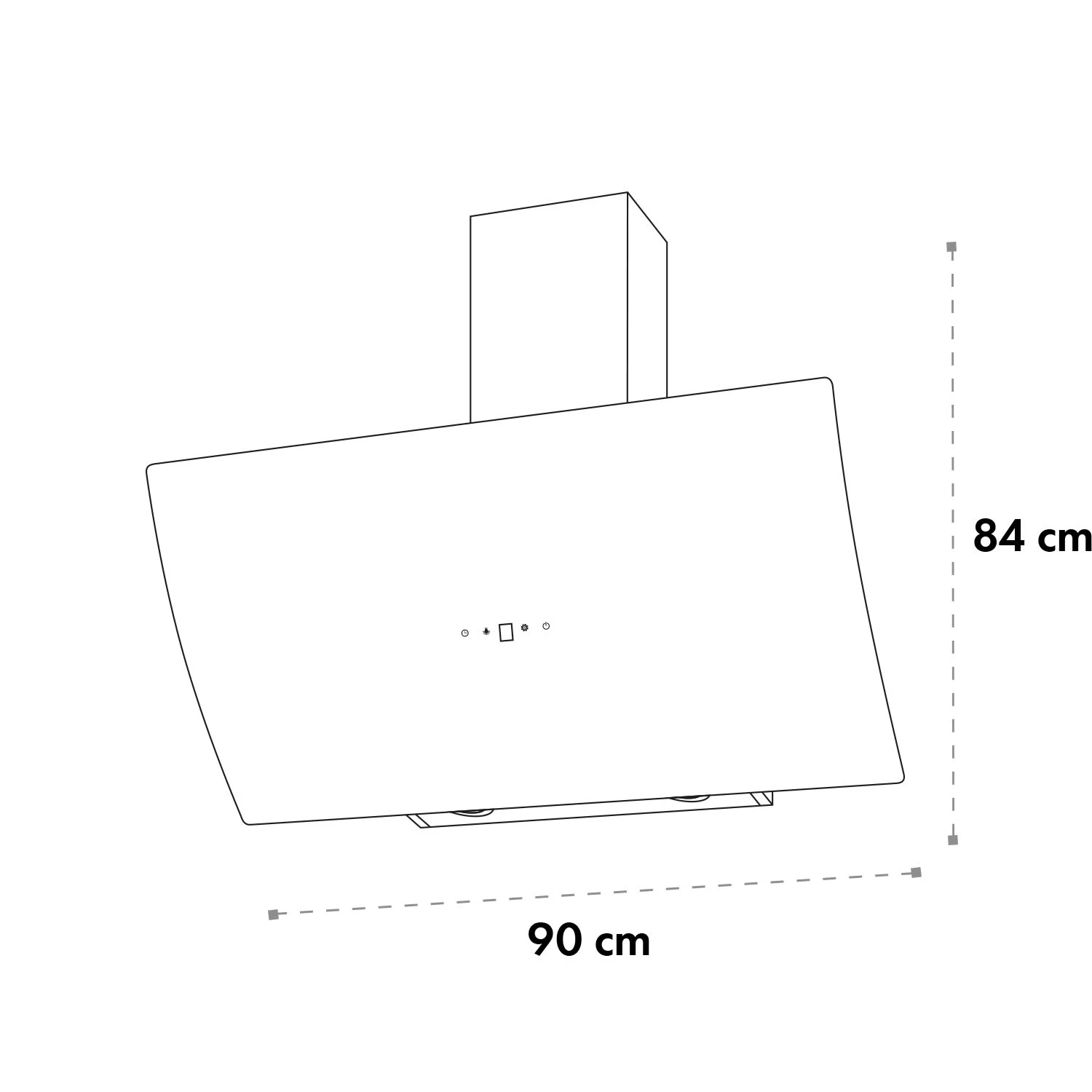 Annabelle 60 Dunstabzugshaube Glas 595 m³/h Touch-Armatur weiß Annabelle 60 Dunstabzugshaube Glas 595 M³/h Touch-Armatur Weiß -Klarstein Verkaufs 10032684 yy 0009 logo