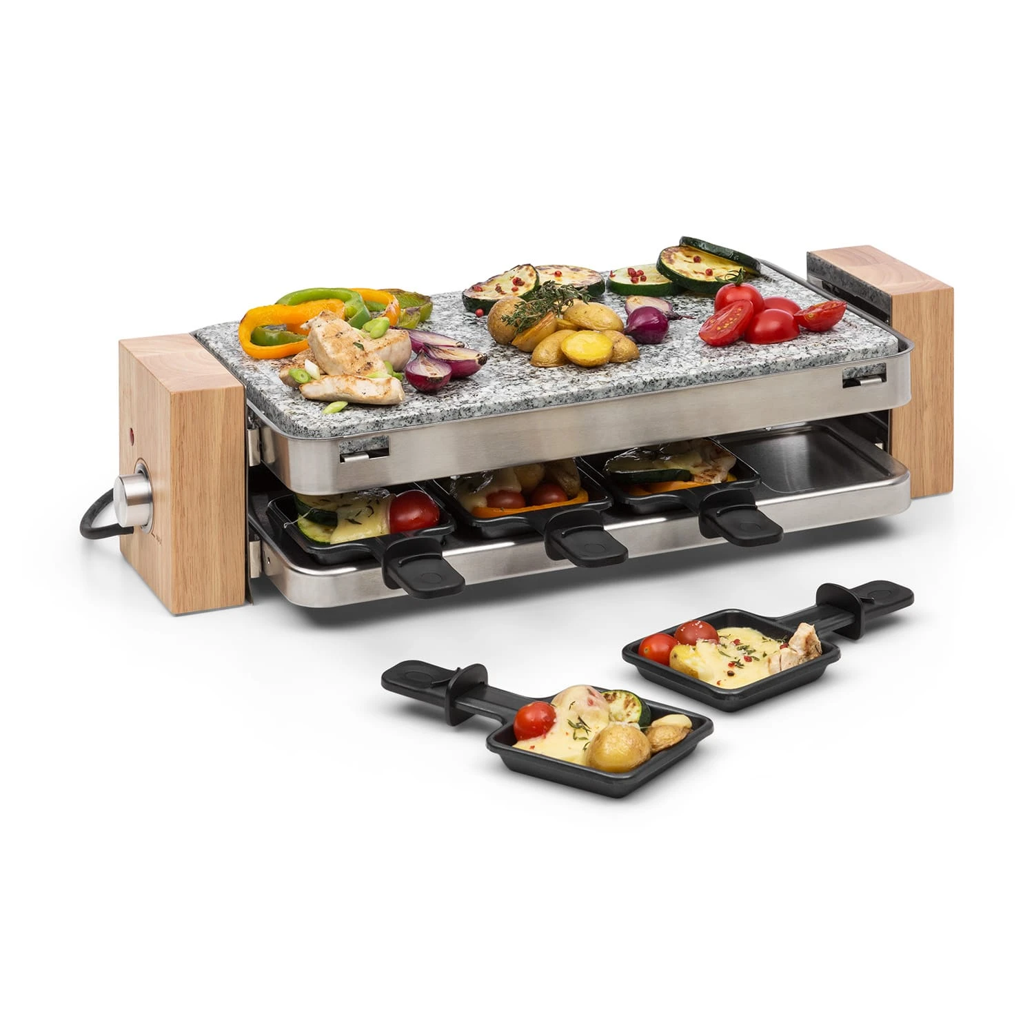 Prime-Rib Raclettegrill 8 Pers. 1500 W Natursteinplatte Edelstahl Holz Prime-Rib Raclettegrill 8 Pers. 1500 W Natursteinplatte Edelstahl Holz -Klarstein Verkaufs 10032695 yy 0001 titel