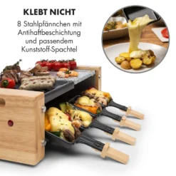 Chateaubriand Nuovo Raclette 1200W Aluminium / Stein 8 Personen Holz -Klarstein Verkaufs 10032729 de 0004 logo