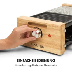 Chateaubriand Nuovo Raclette 1200W Aluminium / Stein 8 Personen Holz -Klarstein Verkaufs 10032729 de 0005 logo