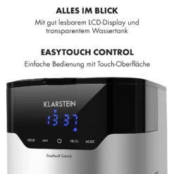 Kaffeemaschine Arabica 800W EasyTouch Control Silber/schwarz -Klarstein Verkaufs 10032772 de 0005 logo