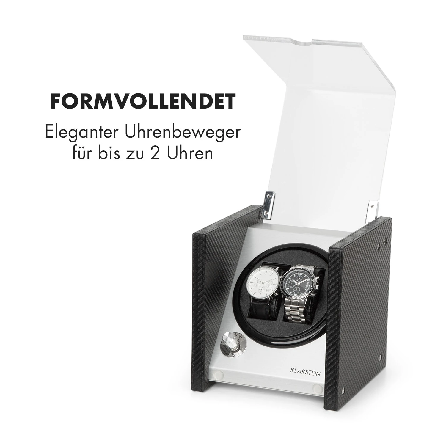 Tokyo 2 Uhrenbeweger, 2 Uhren, 3 Geschwindigkeiten, 4 Modi, schwarz Tokyo 2 Uhrenbeweger, 2 Uhren, 3 Geschwindigkeiten, 4 Modi, Schwarz -Klarstein Verkaufs 10032799 de 0003 logo