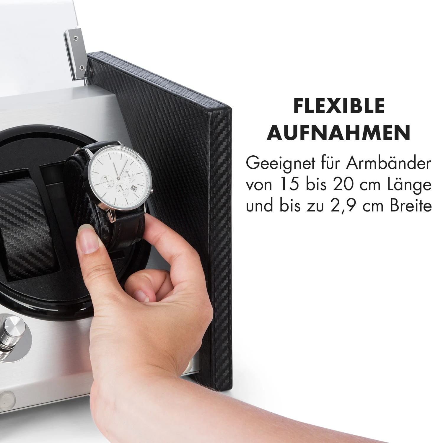 Tokyo 2 Uhrenbeweger, 2 Uhren, 3 Geschwindigkeiten, 4 Modi, schwarz Tokyo 2 Uhrenbeweger, 2 Uhren, 3 Geschwindigkeiten, 4 Modi, Schwarz -Klarstein Verkaufs 10032799 de 0007 logo