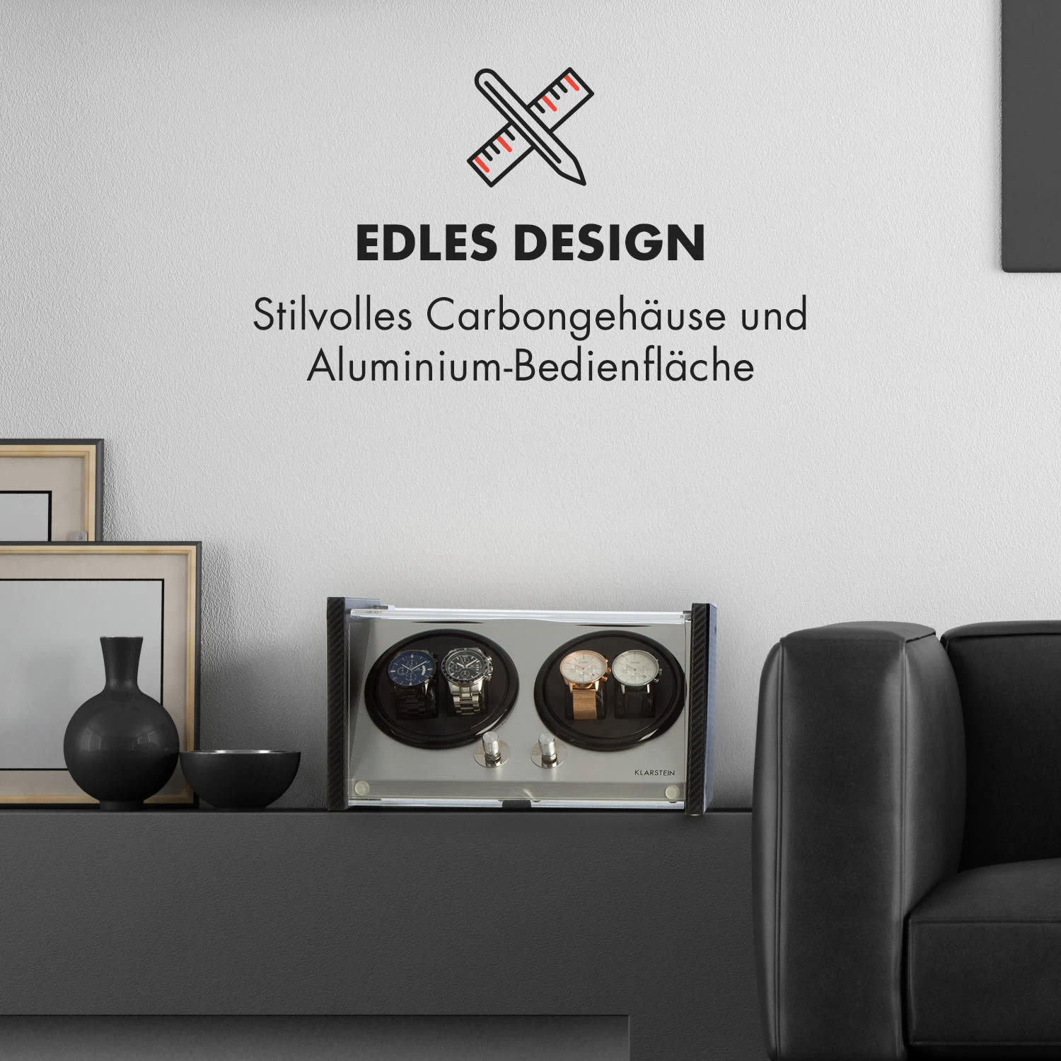 Tokyo 4 Uhrenbeweger, 4 Uhren, 3 Geschwindigkeiten, 4 Modi, schwarz Tokyo 4 Uhrenbeweger, 4 Uhren, 3 Geschwindigkeiten, 4 Modi, Schwarz -Klarstein Verkaufs 10032800 de 0005 logo