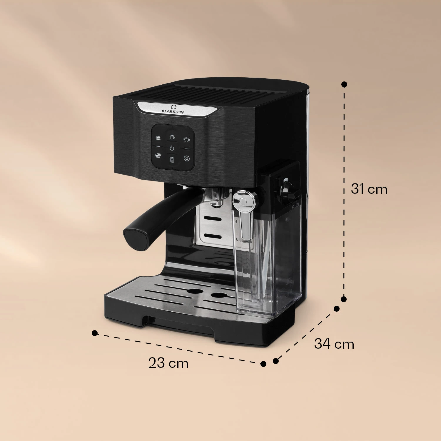 BellaVita Kaffeemaschine 3-in-1 1450 W 20 Bar Milchschäumer BellaVita Kaffeemaschine 3-in-1 1450 W 20 Bar Milchschäumer -Klarstein Verkaufs 10032807 yy 0006 logo