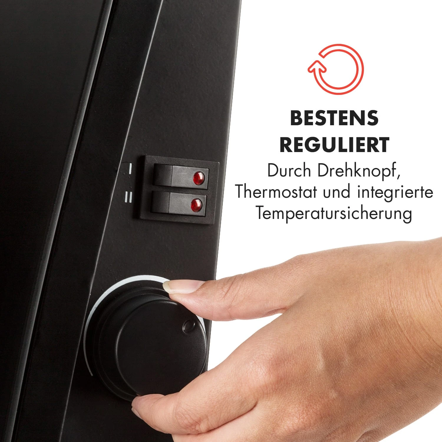 Gotland Glaskonvektor 600, 900 und 1500W Standgerät schwarz Gotland Glaskonvektor 600, 900 Und 1500W Standgerät Schwarz -Klarstein Verkaufs 10032867 de 0003 logo