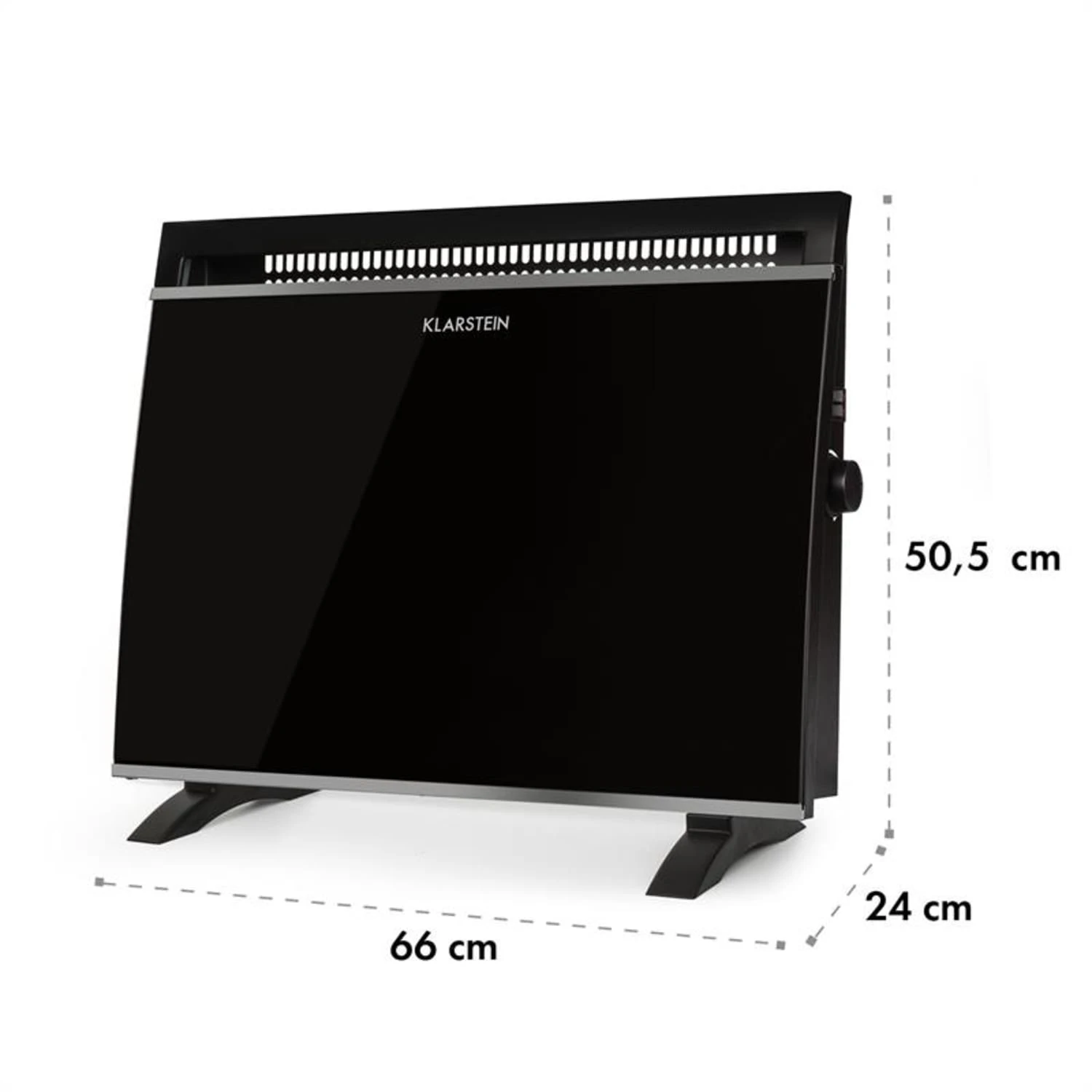 Gotland Glaskonvektor 600, 900 und 1500W Standgerät schwarz Gotland Glaskonvektor 600, 900 Und 1500W Standgerät Schwarz -Klarstein Verkaufs 10032867 yy 0008 logo Klarstein Gotland Glaskonvektor schwarz