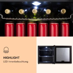 Beersafe L Onyx Kühlschrank 47 Liter 2 Böden Panoramaglastür. -Klarstein Verkaufs 10032870 de 0004 logo