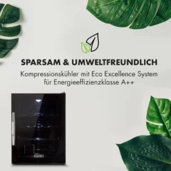 Beersafe XL Onyx Kühlschrank 60 Liter 4 Böden Panoramaglastür -Klarstein Verkaufs 10032871 de 0003 logo