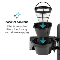 Aromatica II Kaffeemaschine, Mahlwerk, 1,25 L, Silber -Klarstein Verkaufs 10032872 yy 0007 logo Klarstein Aromatica II Kaffeemaschine silber