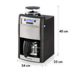 Aromatica II Kaffeemaschine, Mahlwerk, 1,25 L, Silber -Klarstein Verkaufs 10032872 yy 0011 logo Klarstein Aromatica II Kaffeemaschine silber