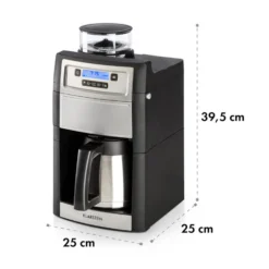 Aromatica II Thermo Kaffeemaschine, Mahlwerk, 1,25 L, Silber -Klarstein Verkaufs 10032875 yy 0011 logo Klarstein Aromatica II Thermo Kaffeemaschine silber