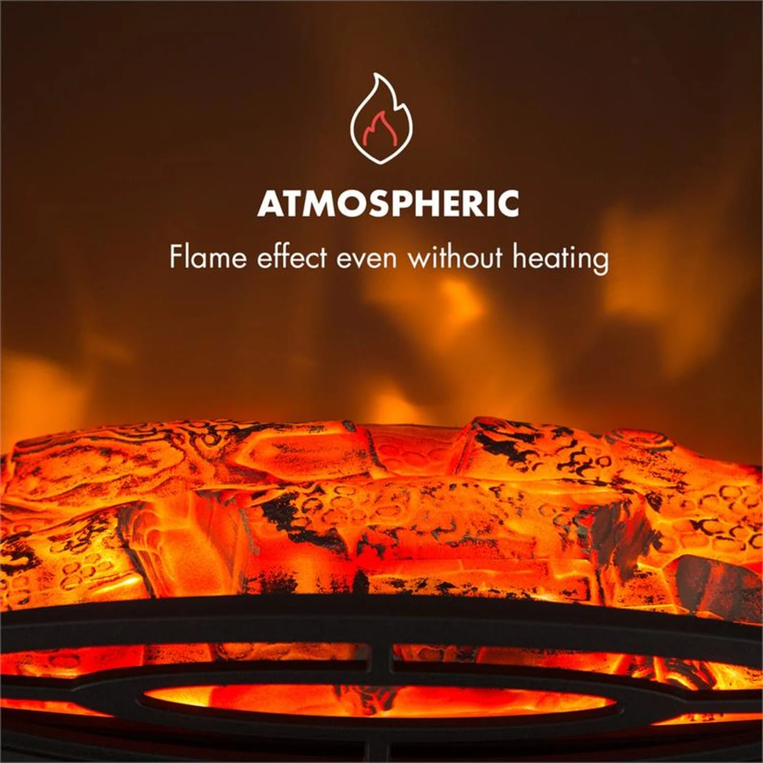 Meran Elektrischer Kamin 950/1850W 2-stufige Heizung Gusseisen-Stil Meran Elektrischer Kamin 950/1850W 2-stufige Heizung Gusseisen-Stil -Klarstein Verkaufs 10032893 yy 0005 logo Klarstein Meran Elektrischer Kamin schwarz