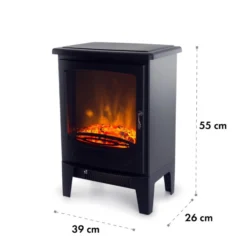 Meran Elektrischer Kamin 950/1850W 2-stufige Heizung Gusseisen-Stil 6 Meran Elektrischer Kamin 950/1850W 2-stufige Heizung Gusseisen-Stil -Klarstein Verkaufs 10032893 yy 0007 logo Klarstein Meran Elektrischer Kamin schwarz