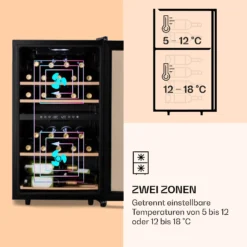 Barossa 34 Duo Weinkühlschrank 34 Fl 80 Ltr 2 Zonen Touch-Steuerung -Klarstein Verkaufs 10032920 de 0004 logo