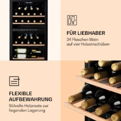 Barossa 34 Duo Weinkühlschrank 34 Fl 80 Ltr 2 Zonen Touch-Steuerung -Klarstein Verkaufs 10032920 de 0005 logo