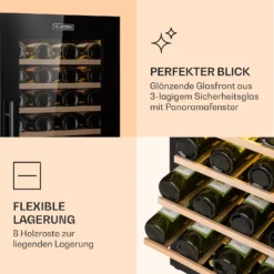 Barossa 77 Duo Weinkühlschrank 2 Zonen 191 L 77 Fl. Touch LED Schwarz 3 Barossa 77 Duo Weinkühlschrank 2 Zonen 191 L 77 Fl. Touch LED Schwarz -Klarstein Verkaufs 10032963 de 0004 logo