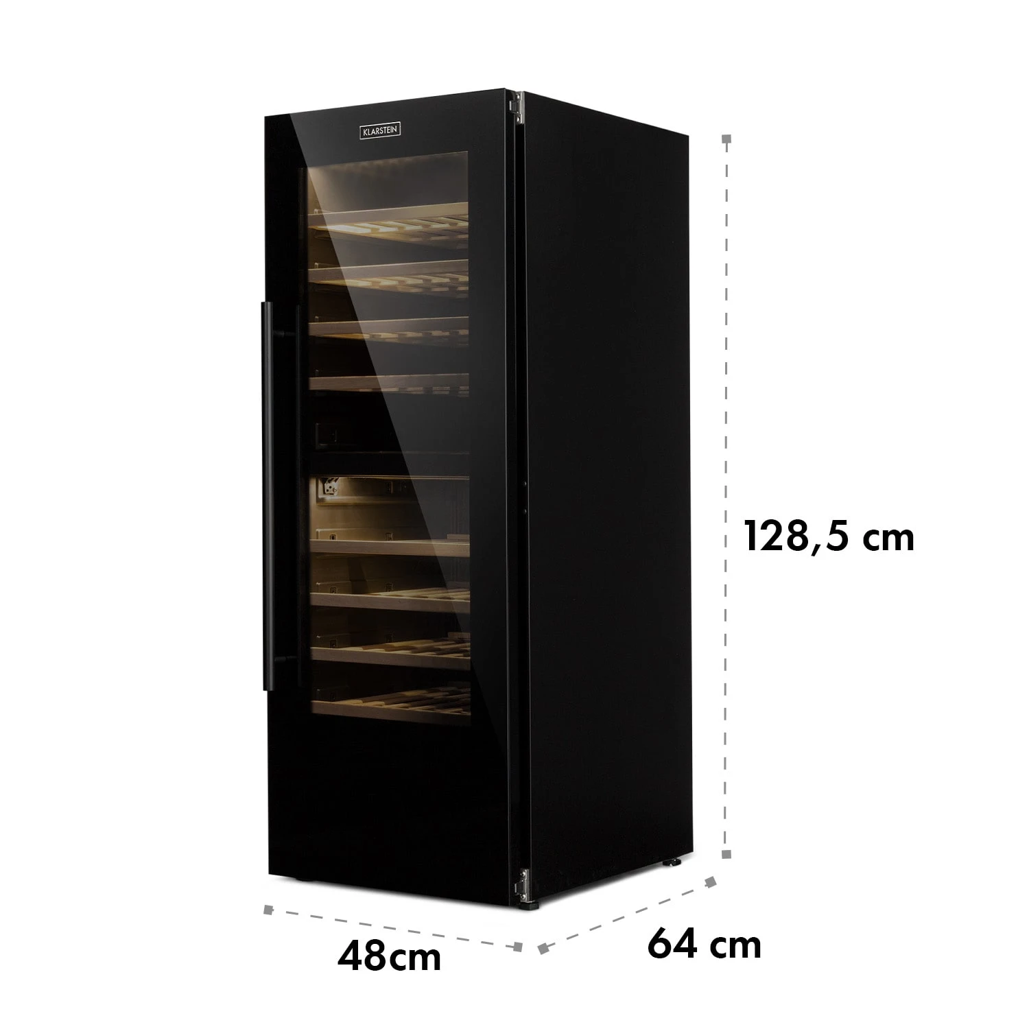 Barossa 77 Duo Weinkühlschrank 2 Zonen 191 L 77 Fl. Touch LED schwarz Barossa 77 Duo Weinkühlschrank 2 Zonen 191 L 77 Fl. Touch LED Schwarz -Klarstein Verkaufs 10032963 yy 0009 logo