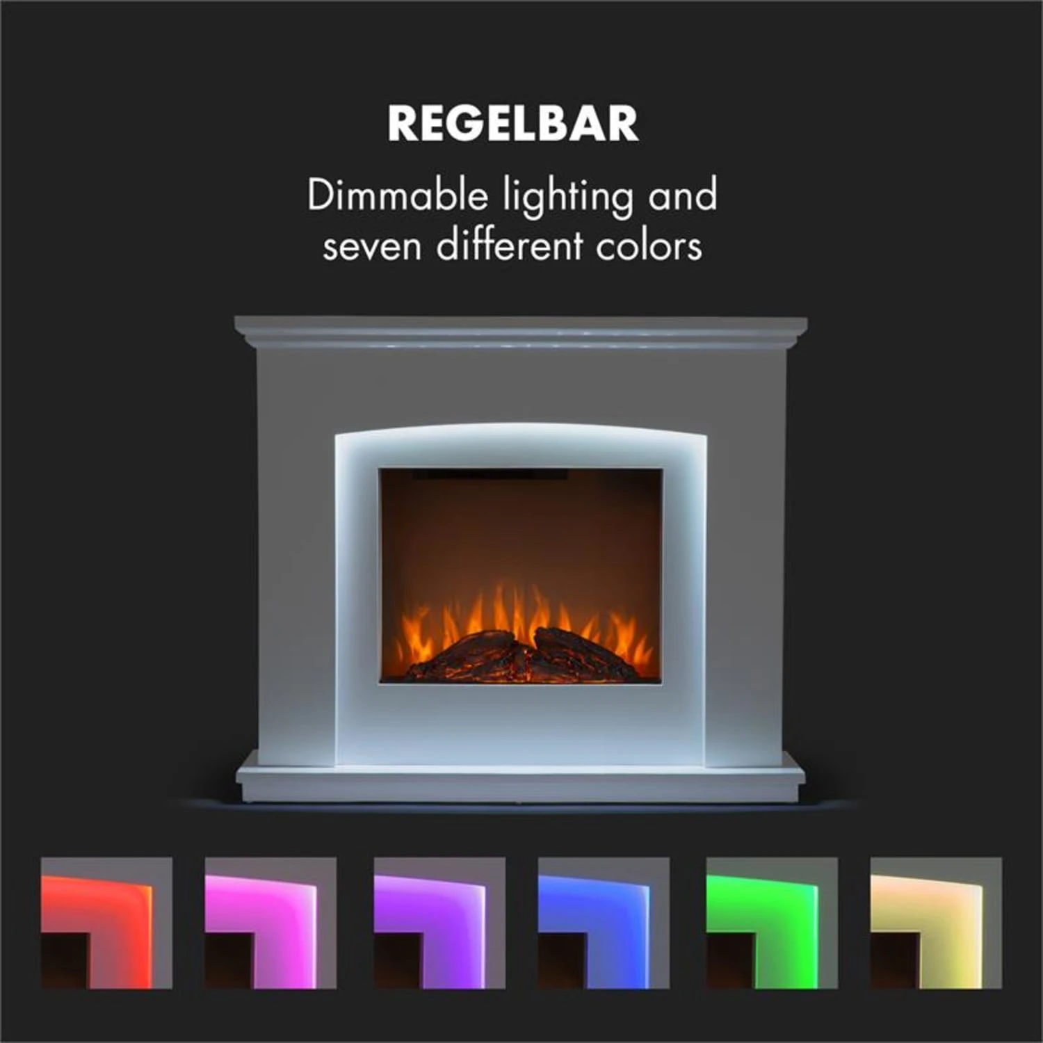 Aosta Light & Fire Elektrischer Kamin 1000/2000W Fernbedienung Aosta Light & Fire Elektrischer Kamin 1000/2000W Fernbedienung -Klarstein Verkaufs 10033000 yy 0006 logo Klarstein Aosta Light Fire Elektrischer Kamin