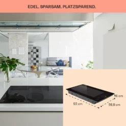 Delicatessa Slim Domino Induktionskochfeld 3500W Timer Schwarz -Klarstein Verkaufs 10033015 de 0006 usp