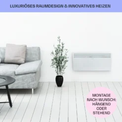 Hot Spot Slimcurve Heizgerät 80x40cm 40m² 2000W 5-40°C LED IP24 Weiß 6 Hot Spot Slimcurve Heizgerät 80x40cm 40m² 2000W 5-40°C LED IP24 Weiß -Klarstein Verkaufs 10033016 de 0007 usp